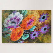 Dahlia en daisy flower garden floral legpuzzel (Horizontaal)