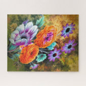 Dahlia en daisy flower garden floral legpuzzel (Horizontaal)