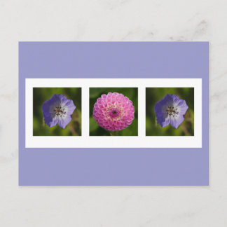 Dahlia en Geranium Briefkaart
