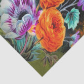 Dahlia en madeliefje bloementuin herfst tissuepapier (Detail)