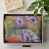 Dahlia en madeliefje bloementuin herfst tissuepapier (Geschenk)