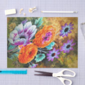 Dahlia en madeliefje bloementuin herfst tissuepapier (Craft)