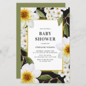 Dahlia en Spirea Botanisch Baby shower (Voorkant / Achterkant)