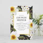 Dahlia en Spirea Botanische Koppels Douche Uitnodi (Staand voorkant)