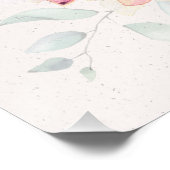 Dahlia Eucalyptus Contemedhedendaagse Waterverf Af Perfect Poster (Hoek)