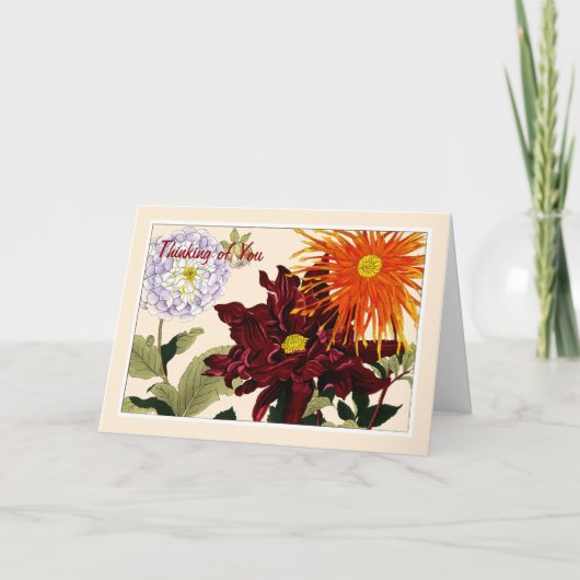 Dahlia, Fanicals Note Card - Greeting aanpassen Bedankkaart (Voorkant)