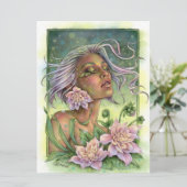 Dahlia Fantasy Flower Fae Enchantress Art Kaart (Staand voorkant)
