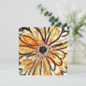 Dahlia Flat Wenskaart Kaart (Staand voorkant)