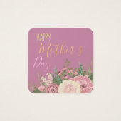Dahlia floral bouqet/Moederdag Vierkante Visitekaartjes (Voorkant)