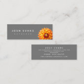 Dahlia Floral Minimalist Mini Visitekaartje (Voorkant / Achterkant)