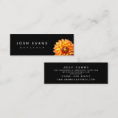 Dahlia Floral Minimalist Mini Visitekaartje (Voorkant / Achterkant)