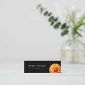 Dahlia Floral Minimalist Mini Visitekaartje (Staand voorkant)