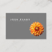 Dahlia Floral Minimalist UK & Euro Visitekaartje (Voorkant)