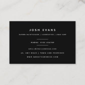 Dahlia Floral Minimalist UK & Euro Visitekaartje (Achterkant)