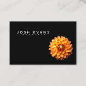 Dahlia Floral Minimalist UK & Euro Visitekaartje (Voorkant)