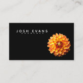 Dahlia Floral minimalistisch Amerikaans Visitekaar Visitekaartje (Voorkant)