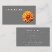 Dahlia Floral minimalistisch Amerikaans Visitekaar Visitekaartje (Voorkant / Achterkant)