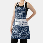 Dahlia Floral Pattern Artisan All-Over Print Apron Schort (Insitu)