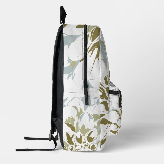 Dahlia floral printed backpack bedrukte rugzak (Links)