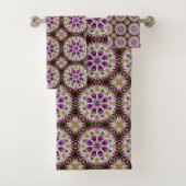 Dahlia Flower Abstract Pattern Bad Handdoek (Insitu)