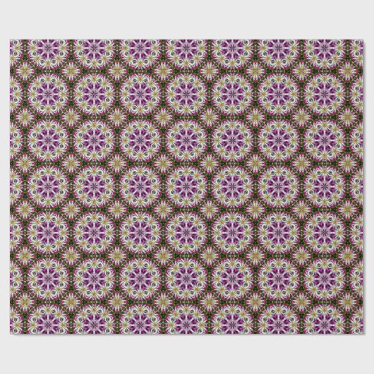 Dahlia Flower Abstract Pattern Cadeaupapier (Vlak)
