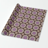 Dahlia Flower Abstract Pattern Cadeaupapier (Uitgerold)