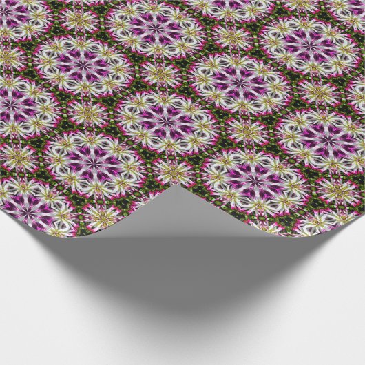 Dahlia Flower Abstract Pattern Cadeaupapier (Hoek)