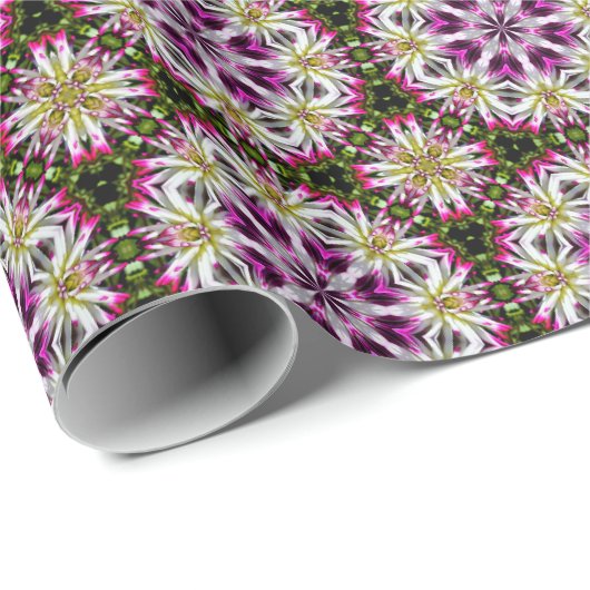 Dahlia Flower Abstract Pattern Cadeaupapier (Rol Hoek)