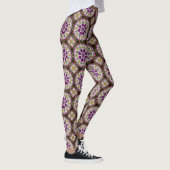 Dahlia Flower Abstract Pattern Leggings (Rechts)