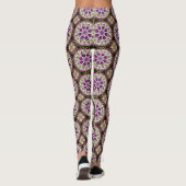 Dahlia Flower Abstract Pattern Leggings (Achterkant)