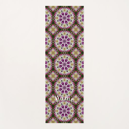 Dahlia Flower Abstract Pattern Personalized Yogamat (Voorkant)