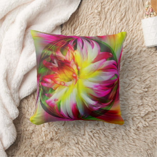 Dahlia Flower Abstracte Art Kussen