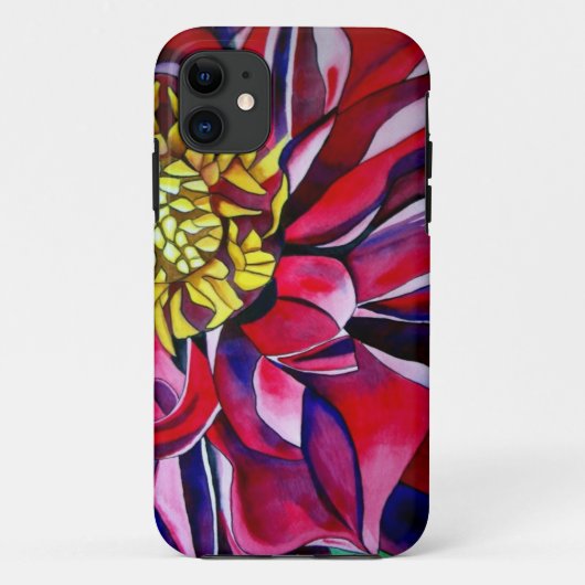 Dahlia flower abstracte originele bloemkunst Case-Mate iPhone case (Achterkant)
