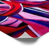 Dahlia flower abstracte originele bloemkunst poster (Hoek)