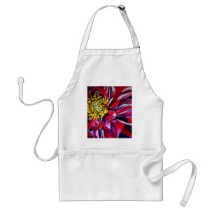 Dahlia flower abstracte originele bloemkunst standaard schort