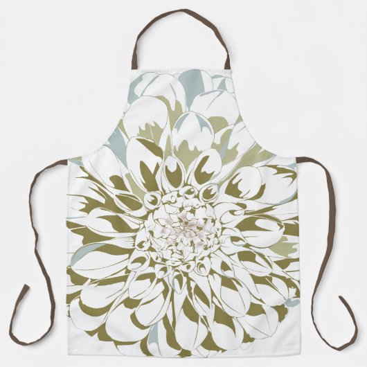 Dahlia flower apron schort (Voorkant)