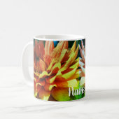Dahlia Flower Art gepersonaliseerd Koffiemok (Voorkant links)
