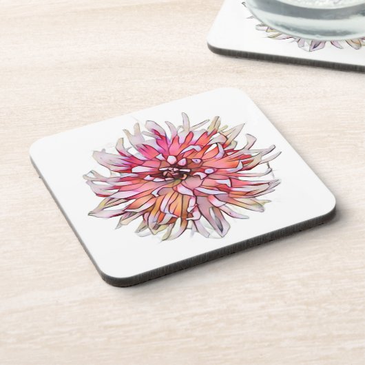 DAHLIA FLOWER BIER ONDERZETTER (Linkerzijde)