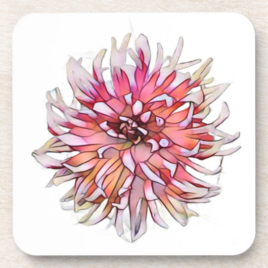 DAHLIA FLOWER BIER ONDERZETTER (Voorkant)