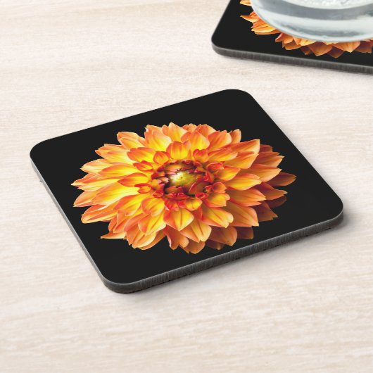 Dahlia flower bier onderzetter (Linkerzijde)