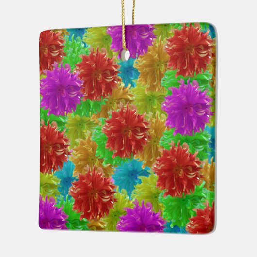 Dahlia Flower Blast Keramisch Ornament (Links)