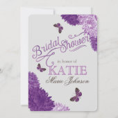 Dahlia Flower Branch Modern Vrijgezellenfeest Kaart (Achterkant)