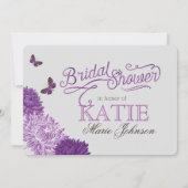 Dahlia Flower Branch Modern Vrijgezellenfeest Kaart (Achterkant)