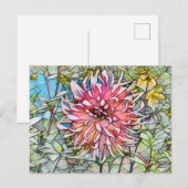 DAHLIA FLOWER BRIEFKAART (Voorkant / Achterkant)