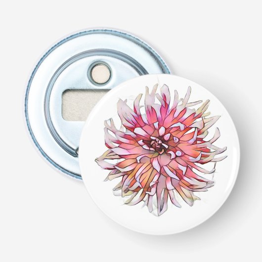 DAHLIA FLOWER BUTTON FLESOPENER (Voorkant)