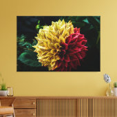 Dahlia flower canvas afdruk (Insitu (Woonkamer))