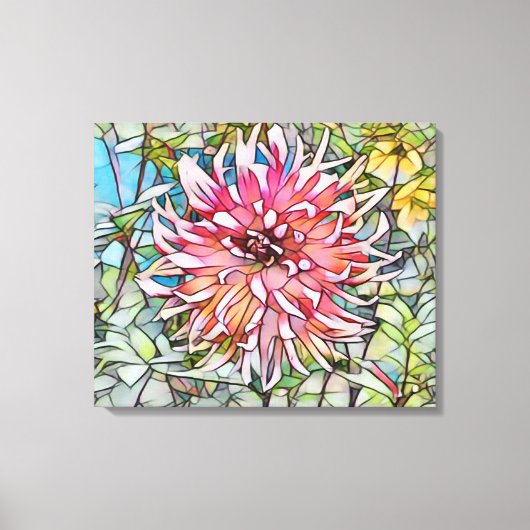 DAHLIA FLOWER CANVAS AFDRUK (Voorkant)