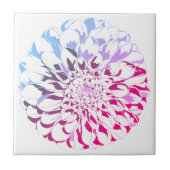 Dahlia flower ceramic tile - bright pink tones tegeltje (Voorkant)