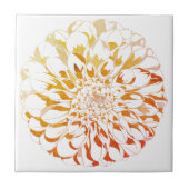 Dahlia flower ceramic tile - rusty tones tegeltje (Voorkant)