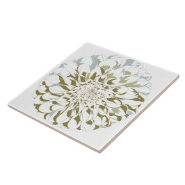 Dahlia flower ceramic tile  tegeltje
